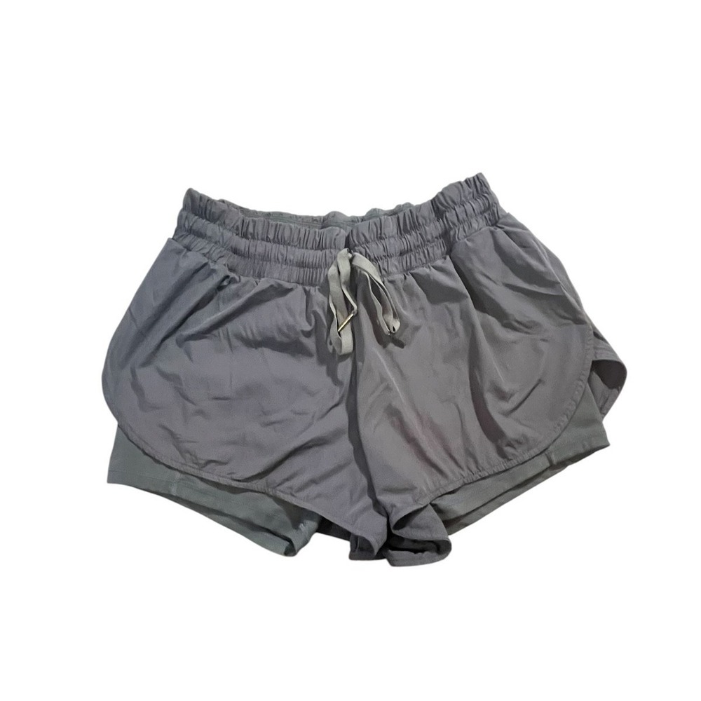 ododos Bundle of Two 2-in-1 Women's Running Shorts‎ M Blue & Gray Workout